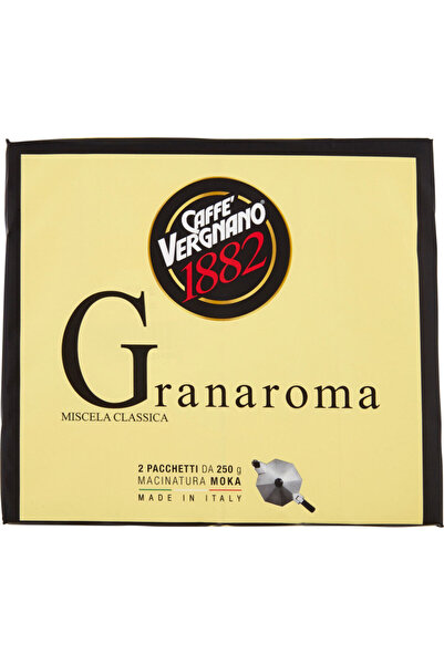 VERGNANO Caffe Granaroma - Cafea Macinata, Import Italia, 500g (2x250g), Arab...