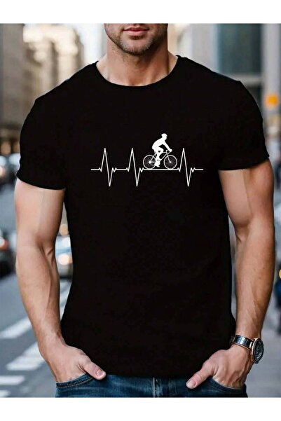 KYMC07 تي شيرت صيفي كلاسيكي للرجال والنساء من القطن 100%، بتصميم نبضات القلب،...