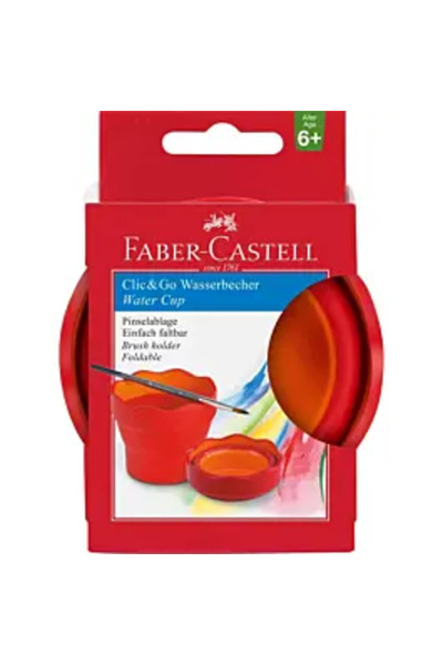 Faber Cutie de apă Castell Click Go, Roșu