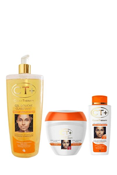 Clear Therapy Skin Lightening Set 3-Piece Beauty Kit with Lotion, Gel and Bod...