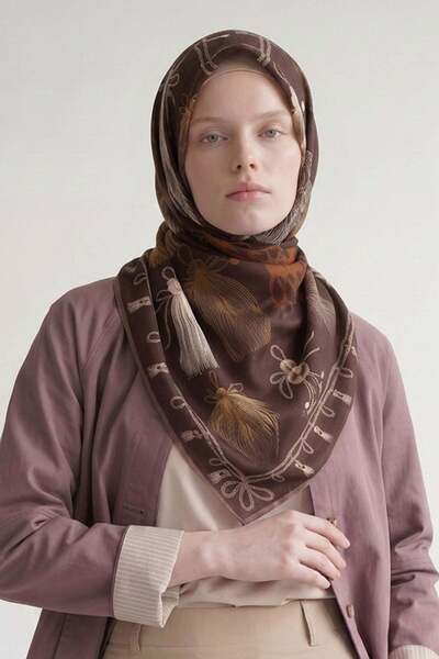 Levidor وشاح مارفيللا بنمط حبل بني