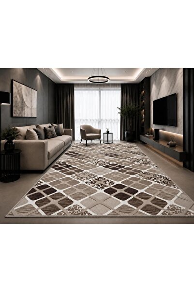 EKN BEĞENDİ HOME Modern Jel Kaymaz Taban Kesme Halı – Kalın ve Şık Tasarım