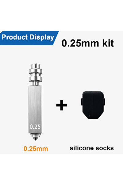 Choice4 0.25mm kit Upgrade Hardened Steel Nozzle For Anycubic Kobra X Hotend ...