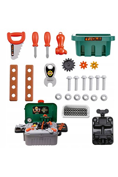 Stator Atelier DIY pentru copii: Set de unelte în valiză pliabilă