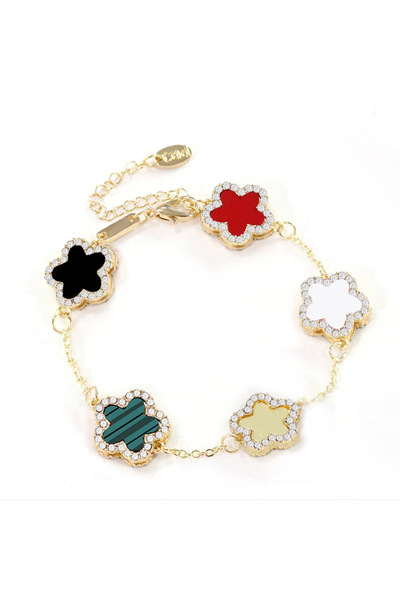 choice2 Polychrome Multi Style Zircon Inlaid Plum Blossom Fashionable Tempera...