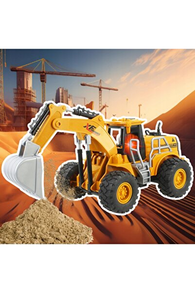 NO BRAND Excavator RC cu telecomandă LED, cu fum și paletă mobilă, mașină de ...