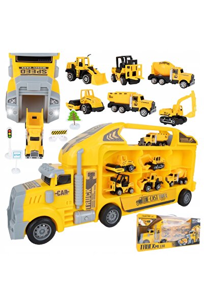 Stator Camion mare, Remorcă, Camioane de construcții, Mașini, 6 bucăți, Cadou...
