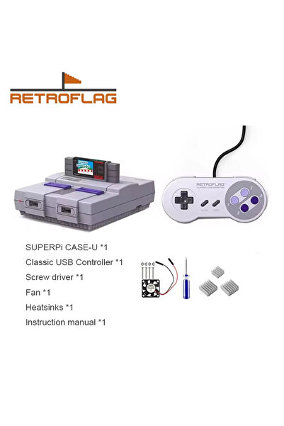 Choice1 with Controller Retroflag SuperPi Case with Safe Shutdown for Raspber...