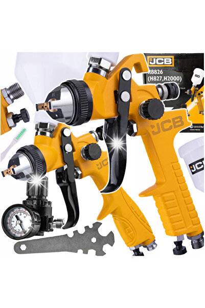Jcb Set pistol de vopsit pneumatic, pulverizator de vopsea, kit reductor