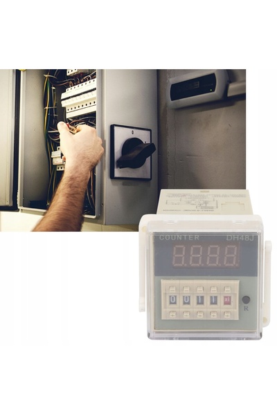 NO BRAND Contor Digital LCD 0-999900 Dh48J-8 (12V AC/DC)
