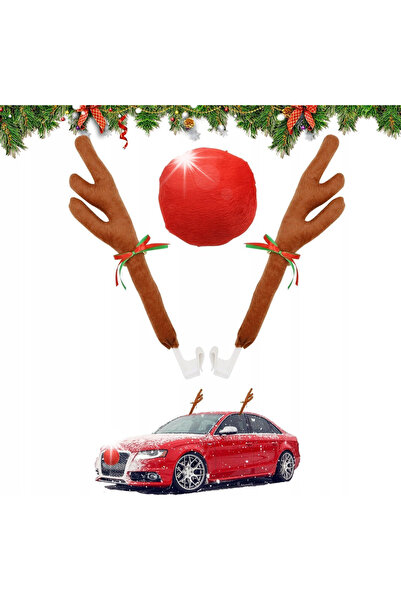 NO BRAND Decorațiuni auto Reni Furnici și Nas Crăciun Rudolf