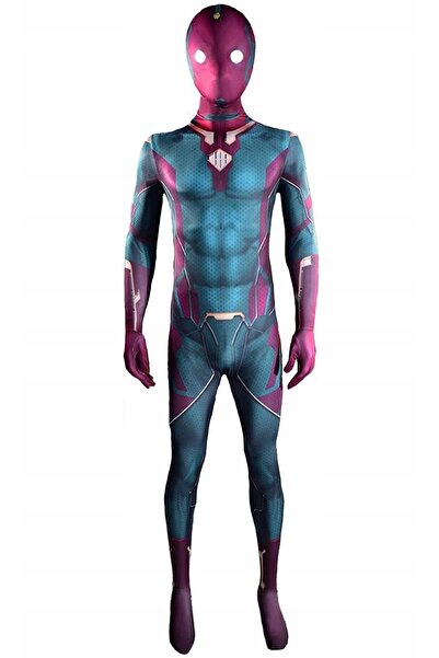 NO BRAND Costum de cosplay supererou Android Vision pentru convenție L 170 176