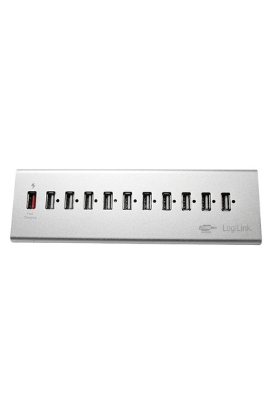 NO BRAND Logilink Ua0226 Hub Activ 10x USB 2.0 17.5W Aluminiu PC LED Windows Mac
