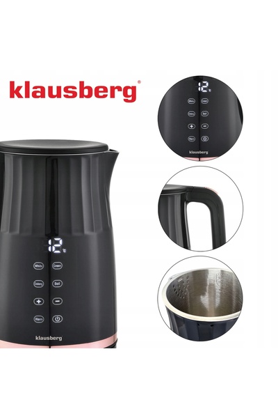 NO BRAND Fierbător electric Klausberg Kb-7896 2200 W 1,7 L Negru