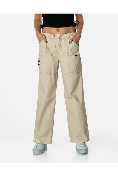 NO BRAND Pantaloni de damă largi, lejeri, stil cargo suedez 10207-1 W30