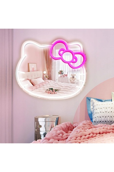 NO BRAND Lustra Oglindă Cosmetică Decorativă cu Lumini LED, Cadouri pentru Copii
