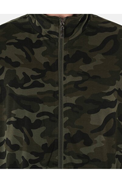 NO BRAND Hanorac sport bărbătesc, camuflaj, din bumbac, cu fermoar 2750-02 R L