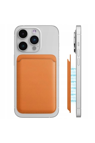 NO BRAND Afarer Portofel RFID din piele Magsafe pentru carduri, pentru iPhone...