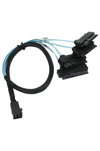 NO BRAND Cablu SAS HD SFF-8643 la 4x SATA 12 Gb/s pentru hard disk-uri de ser...