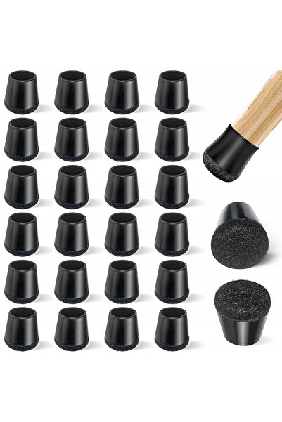 NO BRAND 15-20 mm Negru 24 bucăți Protecții din silicon și pâslă pentru picio...