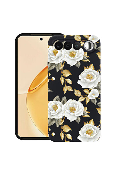 bestcase ®   Θήκη TPU Υπέρλεπτη Husa για Realme 16, Φλοράλ - Αισθητική Χρυσή ...