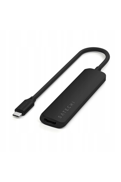 Satechi Hub USB 4-în-1 USB-C Subțire Adaptor Multiport 4K USB-C, negru