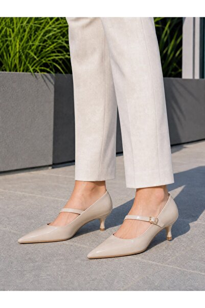 DERİ KABUSU Belted Women's Heel Shoes 26204