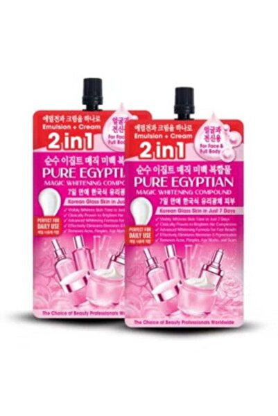 PURE EGYPTIAN Korean glow skin* 2in1 face & full body Whiting cream pouch 50m...