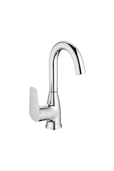 İnter Baterie lavoar monocomandă ceramică Alfi, crom lucios, pipă pivotantă