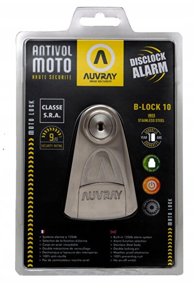 NO BRAND Antifurt Auvray pentru disc cu alarmă B-Lock 10mm Oțel Inoxidabil