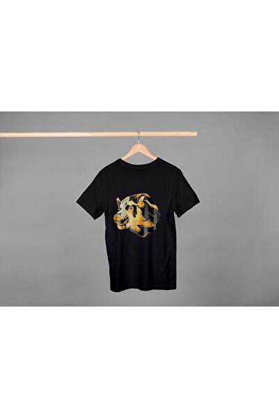 Noname Tricou Unisex Bumbac Premium Casual " Porc auriu " Inscriptie