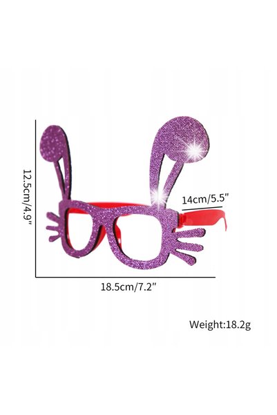 NO BRAND Ochelari de Paște: Set de 4 cu design cu pui, iepuraș și ou
