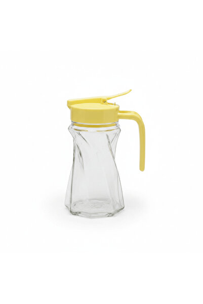 AKDC Shishegaran Glass Oil Dispenser with Flip-Top Lid – 350 ml - Yellow