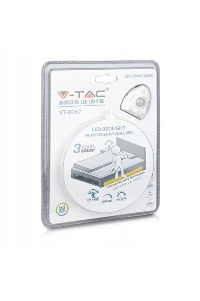 NO BRAND Lumină LED de noapte V-TAC cu senzor de mișcare pentru pat individua...