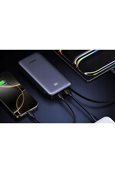 Ugreen Baterie externă 20000mAh 45W cu cablu USB-C încorporat