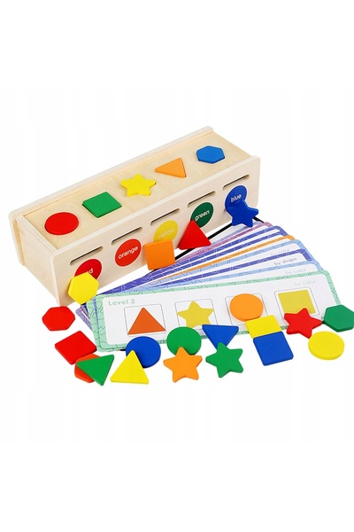 NO BRAND Jucărie din lemn Montessori pentru copii, sortare și potrivire WISPLYE