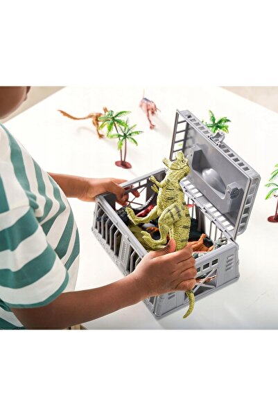 NO BRAND Set cadou cu figurine dinozauri, covoraș-planșă de joc pentru copii 19