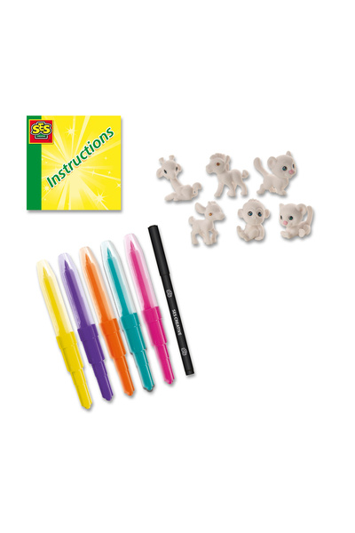 SES Creative Ses Pens cu Aerograf Animale de Safari 6X 14335