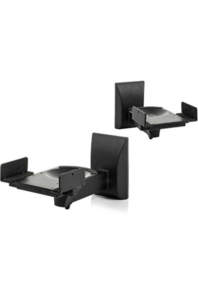 NO BRAND Suport de perete pentru boxe, metal negru, 2 unități, 25 kg