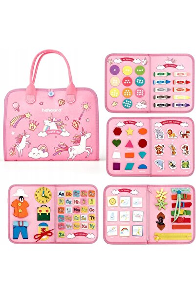 NO BRAND PLACĂ SENZORIALĂ MONTESSORI, CĂRĂCĂ INTERACTIVĂ DIN PÂSLĂ, UNICORN