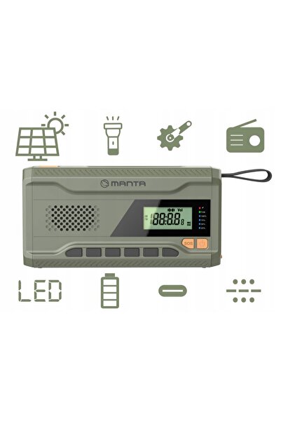 NO BRAND Radio portabil, power bank de urgență, lanternă cu dinam