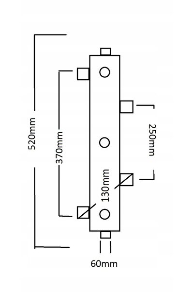NO BRAND Cuplaj hidraulic neizolat 2'' Dn50 2Gw + 2Gw 1 circuit 1 alimentare