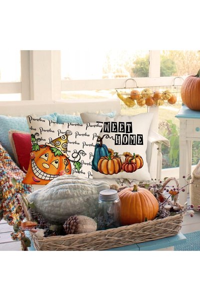 NO BRAND Huse decorative 50x50, set de 4, de toamnă, pentru perne de canapea