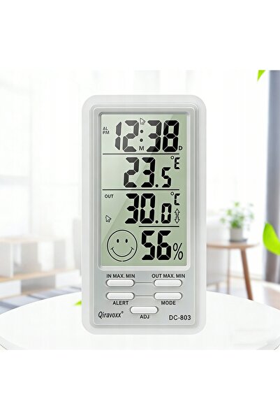 NO BRAND Stație meteo, Termometru LCD, Higrometru, Ceas, Magnet, Set de baterii
