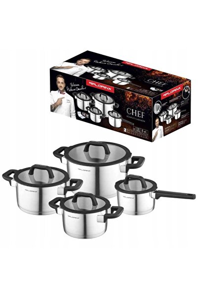 FLORINAS Set de vase de gătit Florina Chef 8 piese, Inducție, Inox de Mateusz...