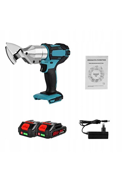 NO BRAND Foarfecă electrică pentru tăiat metal 800W 588Nm 4300Rpm 9Ah 2 baterii