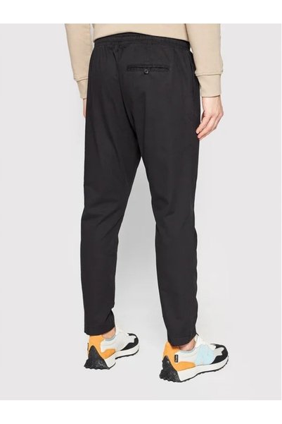 NO BRAND Pantaloni negri cu șnur Basic Brave Soul 32