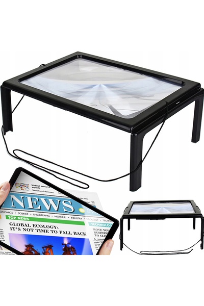 NO BRAND Lupă de citit A4 cu LED, lentilă mare