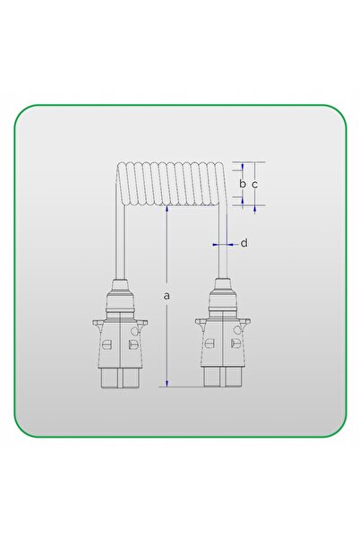 NO BRAND Cablu prelungitor spiralat 12V 5m 7 pini Kamar