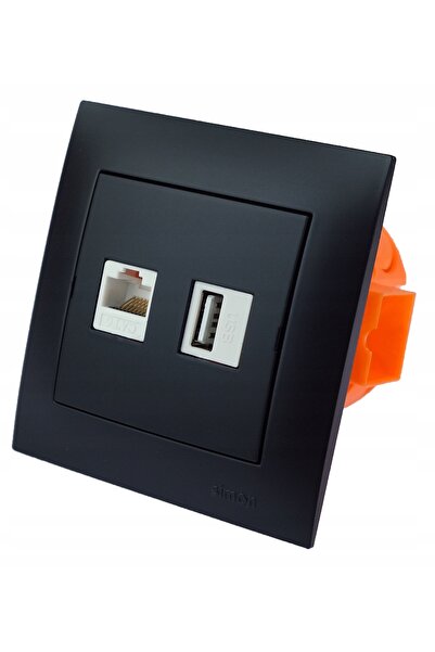 Kontakt-Simon Priză de perete Internet LAN 1 USB 1 RJ-45
